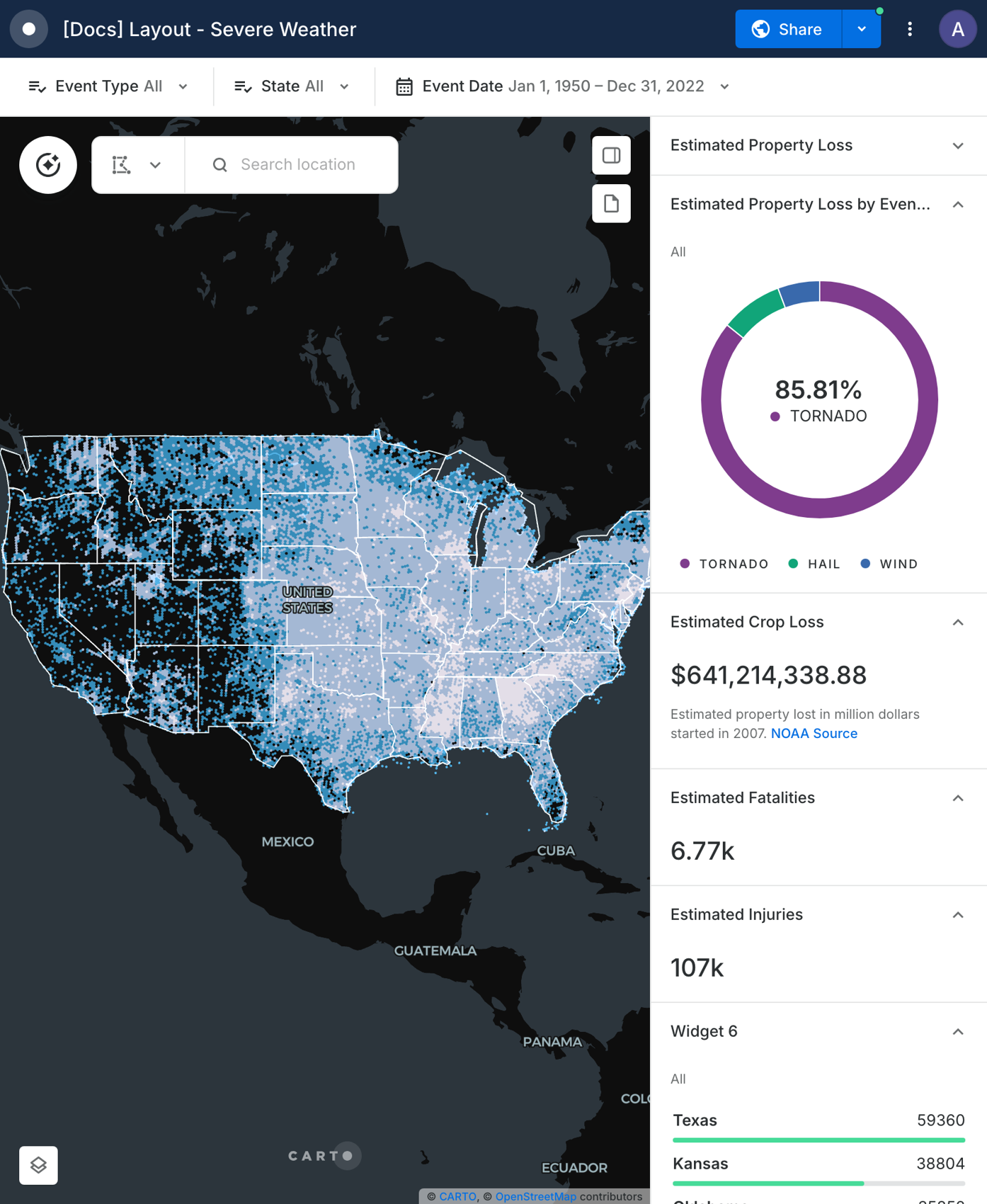 A map on a tablet
